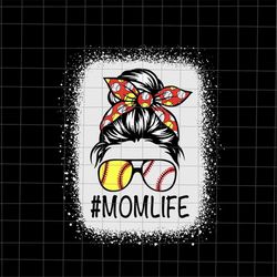 Baseball Mom Life Messy Bun Svg, Baseball Softball Mother's Day Svg, Mother's Day Svg, Mother's Day Quote Svg, Mom Life