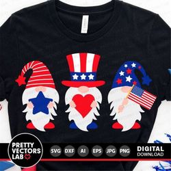 Patriotic Gnomes Svg, 4th of July Cut File, American Gnome Svg Dxf Eps Png, Love USA Svg, America Svg, Farmhouse Sign Sv