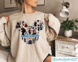 Mickey Marvel Sweatshirt, Bucky Barnes hoodie, Winter soldier Shirt, Avengers Mickey Head, Superhero Shirt, Marvel Aveng