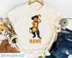 Personalized Puss in Boots Shirt, Custom Puss in Boots The Last Wish, Fearless Hero shirt, Orange Cat Shirt, Kids Shirt