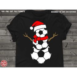 Christmas Soccer svg, Soccer Christmas svg cut files for Cricut, Soccerball svg, Santa Hat, Snowman Shirt svg, png dxf c