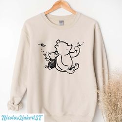 Piglet and Pooh Sweatshirt, Winnie the Pooh hoodie, Pooh Couple Shirt, Disneyland Valentine Shirt, 1926 Winnie-the-Pooh