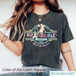 Remy Ratatouille Comfort colors shirt, Colorful Ratatouille Restaurant, Gusteaus Institute Shirt, Epcot Family Shirt, Re