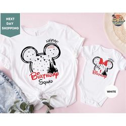Custom Birthday Squad Shirt, Name Birthday Shirt, Personalized Disneyworld Family Shirts, Family Matching