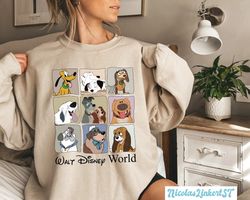 Retro Disney Dogs sweatshirt, Vintage Walt Disney World Shirt, Dog Mom Shirt, Disney Dogaholic hoodie, Lady and the Tram