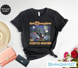 Retro Haunted Mansion Shirt, Walt Disney World Shirt, Vintage Mickey and Minnie Shirt, Haunted Disneyland, Disney Hallow