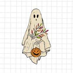 Flower Ghost Halloween Spooky Season Svg, Halloween Flower Ghost Svg, Flower Ghost Svg, Cute Ghost Svg, Ghost Halloween