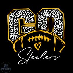 Go Steelers Football Leopard Pattern Svg, Pittsburgh Steelers Football Team Go Svg