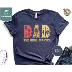 Retro The Grill Master Dad Shirt, Grill Father Tee, Funny Fathers Day Gift, Grilling Dad, Bbq Dad Tee, Barbecue Shirt