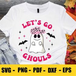 Let's Go Ghouls Halloween SVG Cut File, Png, Eps, Dxf, Sublimation file, Spooky SVG, Halloween Disco, Cowboy Ghost svg