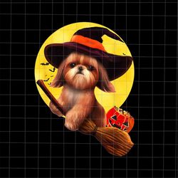 Shih Tzu Witch Halloween Png, Love Dog Halloween Png, Shih Tzu Halloween Png, Cute Shih Tzu Png