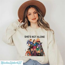 She is Not Alone tee, Marvel Superhero Sweatshirt, Avengers Girls hoodie, Avengers Team Shirt, Black Widow Scarlet Witch