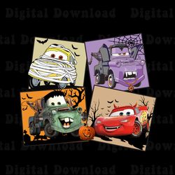 Funny Pixar Cars Halloween Png, Lightning Mc Queen Png, Matter Png, Cars Character Halloween Png, Sp