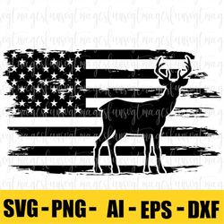 USA Flag Deer SVG PNG Flag Hunting Second Amendment Sublimation Patriotic Print Design America Usa Gun Rights Heat Press