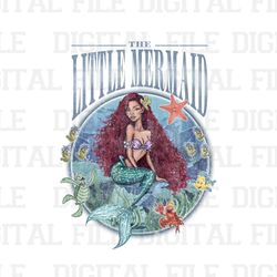 Little Mermaid Princess Tiana Png, Sea Animals Png, Retro The Little Princess Ariel Png, Black Girl