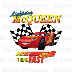 Lightning McQueen Car Png, Think Fast 95 Png, Family Vacation Png, Magical Kingdom Png, Car Sublimat