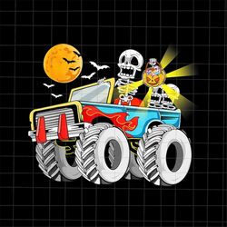 Halloween Skeleton Monster Truck Png, Skeleton Truck Halloween Png, Kid Monster Truck Halloween Png, Skeleton Halloween