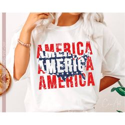America Svg Png, 4th Of July Svg Png, Fourth Of July Png for Shirts, Patriotic Distressed Grunge Sublimation Printable D