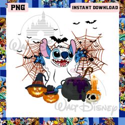 Stitch Pumpkin Halloween Png, Stitch Funny Halloween Png, Stitch Trick Or Treat Png