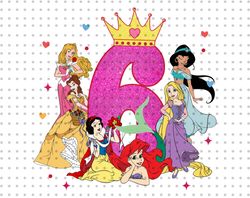 Birthday Princess Png, My 6th Birthday Png, Happy Birthday Png, Birthday Squad Png, Princess Png, Magical Birthday Png,