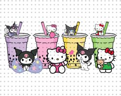 Cute Boba Cups Png, Kawaii Kitty Png, Cute Cat Png, Kawaii Png, Vacay Mode Png, Family Trip Png, Kawaii Kitty Shirt, Kaw