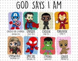 God Says I Am Png, Friendship Png, Avengers Heroes Png, Friends Trip Png, Vacay Mode Png, Family Vacation Png, Family Tr