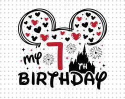 Mouse My 7th Birthday Svg, Gifts for 7 Year, 7th Birthday Svg, Birthday Svg, Bday Shirt Svg, It's My Birthday Svg, Mouse