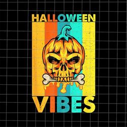 Halloween Vibes Png, Pumpkin Skull Halloween Png, Skull Halloween Svg,Pumpkin Skull Png, Horror Scary Halloween