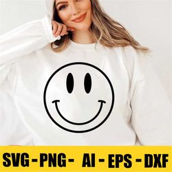 Cute Smiley Face Happy Face Digital Download SVG PNG Ai