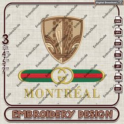 MLS Montreal Impact Gucci Embroidery Design, MLS Montreal Embroidery Files, MLS Team Embroidery, Digital Download