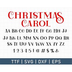 Christmas Carol Font, Christmas Letters Svg, Christmas Script Font, Christmas Font Cricut, Christmas Monogram, Farmhouse
