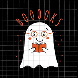 Booooks Svg, Halloween Teacher Librarian Books Reading Ghost Pun Booooks Svg, Ghost Reading Books Svg, Halloween Books S