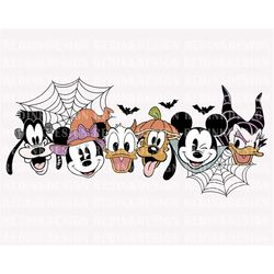 Halloween Mouse And Friends SVG, Halloween Svg, Spooky Svg, Trick Or Treat Svg, Bat Svg, Halloween Costume Svg, Spooky S