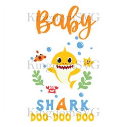 Orange Baby Shark Doo Doo Doo Svg, Trending Svg, Baby Shark Svg, Kid Song Svg, Baby Shark Clipart, Baby Shark Vector, Sh