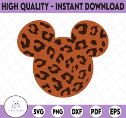 Mickey Mouse Cheetah SVG Clipart,Mickey Minnie Leopard Cheetah svg,Animal Print svg svg ,iron transfer,Cricut cutting fi