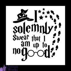 harry potter witch hat i solemnly swear that i am up to no good footprints svg