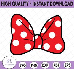Minnie mouse bow svg, minnie mouse svg, bow svg, disney svg, clipart, cutting files for cricut silhouette, svg, dxf, png