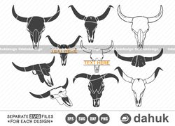 Bison Skull SVG, Buffalo Skull SVG, Bison Head vector, Bison Skull Icon, Bison Skull Vector, Animal Skull SVG, Cow Skull