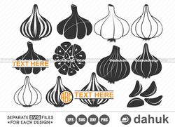 Garlic SVG Cut File, Garlic Clipart, Cool Garlic Vector