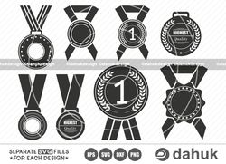 Medal award SVG, Medal Icon svg, Medal svg, Award svg, Medal award illustration, Cut file for silhouette, svg, eps, dxf,