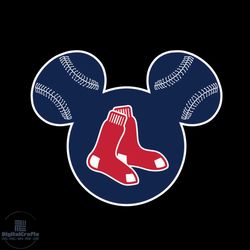 Boston Red Sox Baseball Mickey Mouse Disney Svg, Sport Svg, Disney Svg