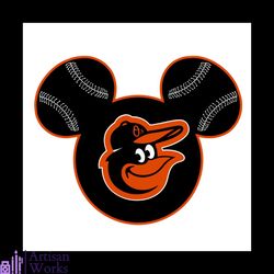 Baltimore Orioles Baseball Mickey Mouse Disney Svg, Sport Svg, Disney Svg