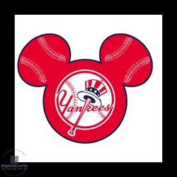 New York Yankees Baseball Mickey Mouse Disney Svg, Sport Svg, Disney Svg