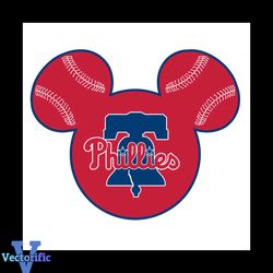 Philadelphia Phillies Baseball Mickey Mouse Disney Svg, Sport Svg, Disney Svg