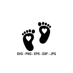Baby Footprint svg,Baby feet svg,Instant Download,SVG, PNG, EPS, dxf, jpg digital download