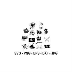 Pirate bundle svg,Pirate svg,Instant Download,SVG, PNG, EPS, dxf, jpg digital download