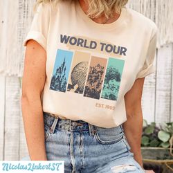 Retro Walt Disney World Shirt, Epcot World Tour 1982 Shirt, Vintage Disneyland Shirt, Epcot Center Shirts, Family matchi