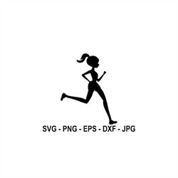 Running girl svg,Runner svg,Instant Download,SVG, PNG, EPS, dxf, jpg digital download