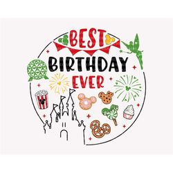 Best Birthday Ever SVG, Carnival Food Svg, Christmas Snacks Svg, Mouse Castle Svg, Firework, Christmas Shirt, Holiday Se