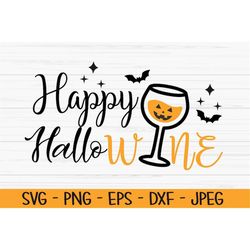 happy hallowine svg, halloween svg, wine svg, Dxf, Png, Eps, jpeg, Cut file, Cricut, Silhouette, Print, Instant download